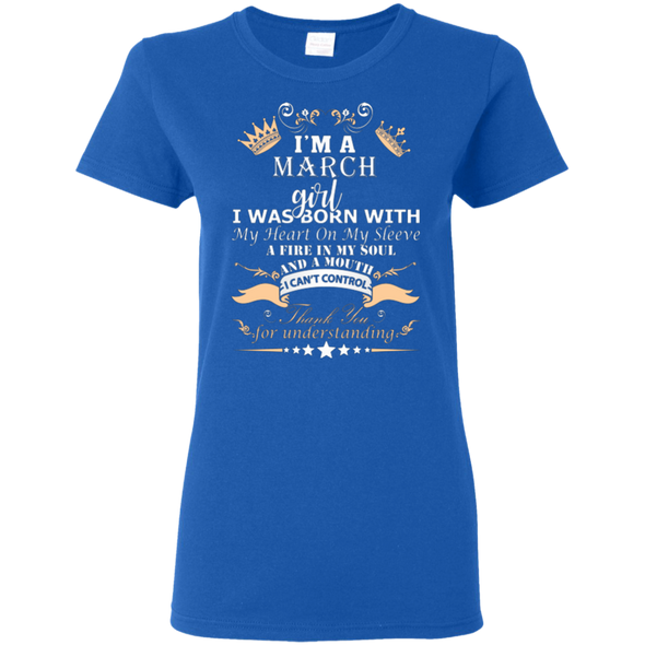 New Edition **March Born Girl Front Print** Shirts & Hoodies