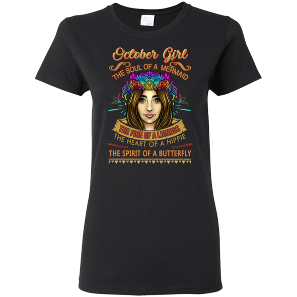Limited Edition **October Girl Born With Mermaid Soul** Shirts & Hoodies