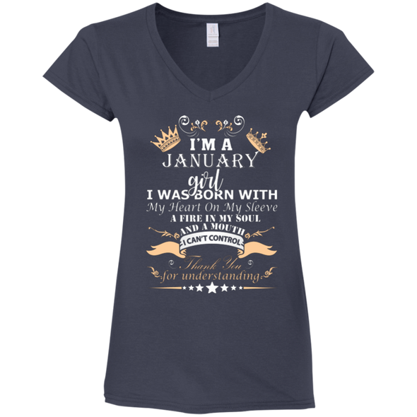 New Edition **January Born Girl Front Print** Shirts & Hoodies