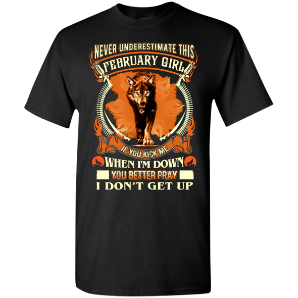 New Edition Wolf Print** Never Underestimate February Born Girl** Shirts & Hoodies