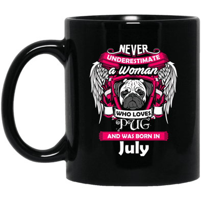 July Women Who Loves Pug Mug