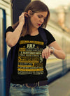 Latest Edition ** Legends Are Born In July** Front Print Shirts & Hoodies