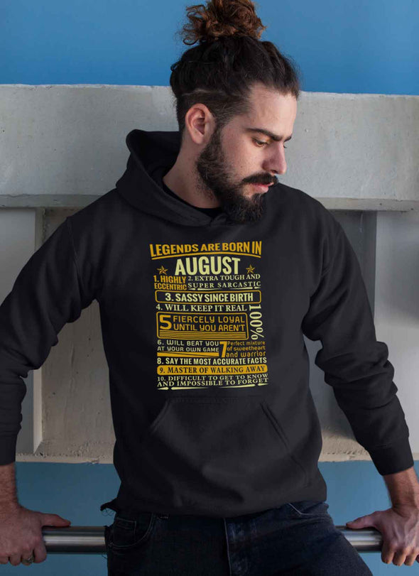 Latest Edition ** Legends Are Born In August** Front Print Shirts & Hoodies