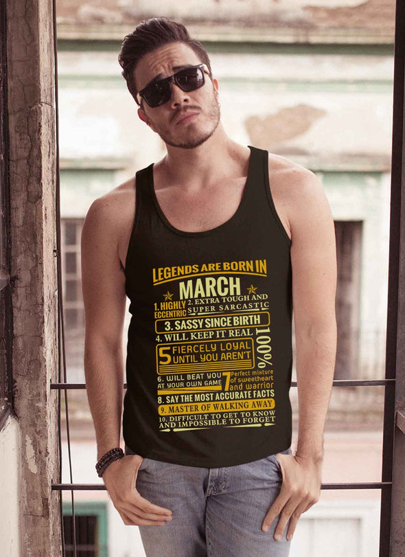 Latest Edition ** Legends Are Born In March** Front Print Shirts & Hoodies
