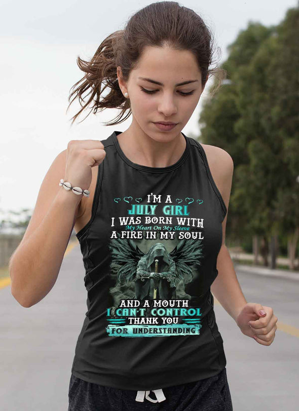 Limited Edition **July Girl Born With Fire In A Soul** Shirts & Hoodie