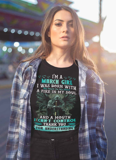 Limited Edition **March Girl Born With Fire In A Soul** Shirts & Hoodie