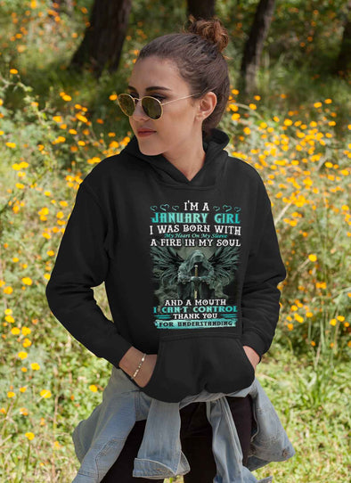 Limited Edition **January Girl Born With Fire In A Soul** Shirts & Hoodie