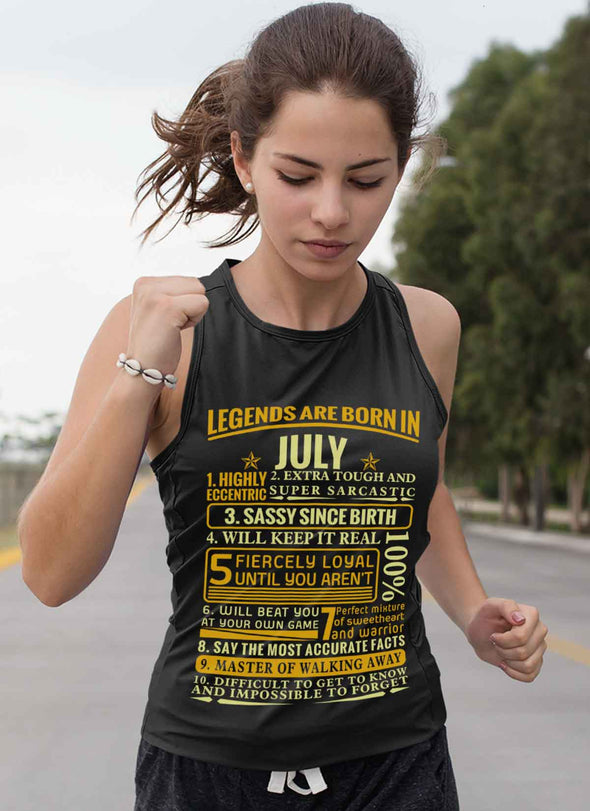 Latest Edition ** Legends Are Born In July** Front Print Shirts & Hoodies