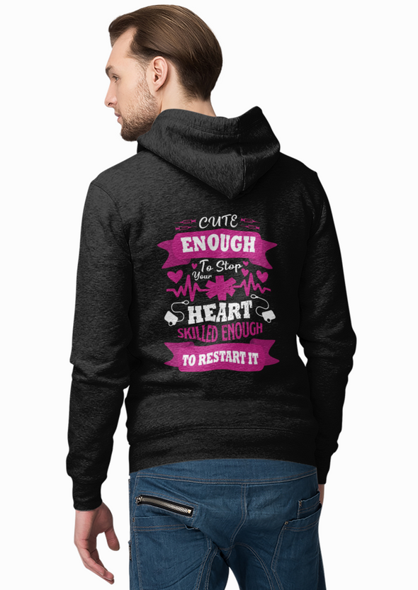 Unisex Nurse Typographic Printed Hoodie