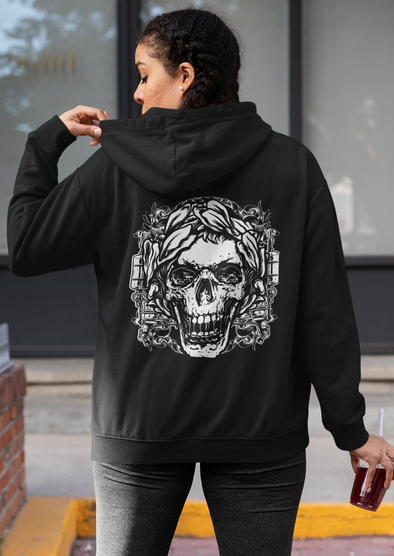 Skull Tattoo Printed Unisex Hoodie