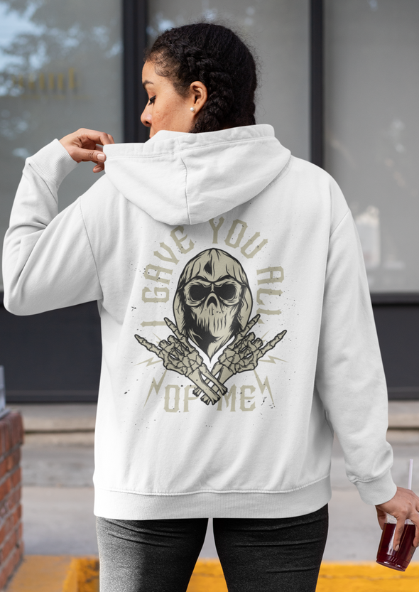 Unisex Skull Bandana Printed Hoodie