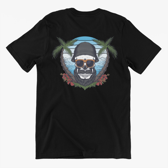 Skull With Beard And Moustache Unisex T-Shirt