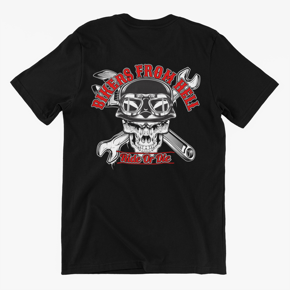 Unisex T-shirt With Bikers From Hell Print
