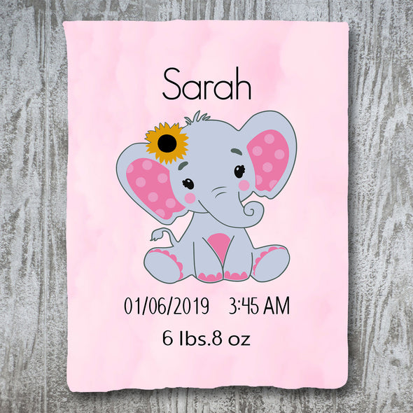 Customized Birth Info Blanket For Kids