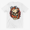 Unisex T-Shirt With Skull Burning Print