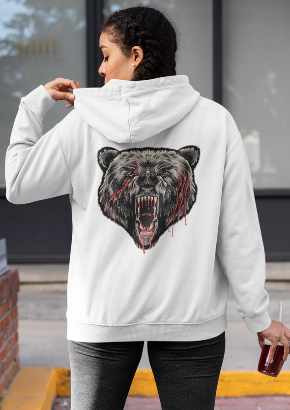 Unisex Bear Printed Hoodie