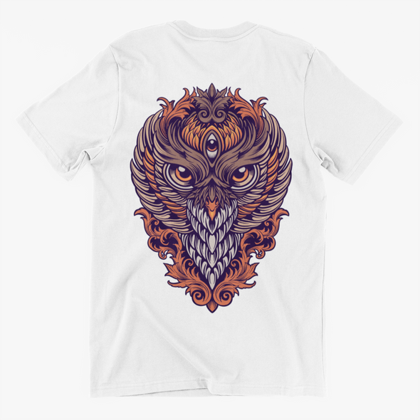 Unisex T-shirt King Owl Colorful Ornaments