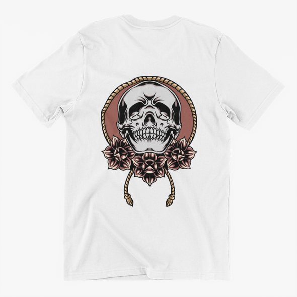 Unisex T-Shirt With Skull & Roses