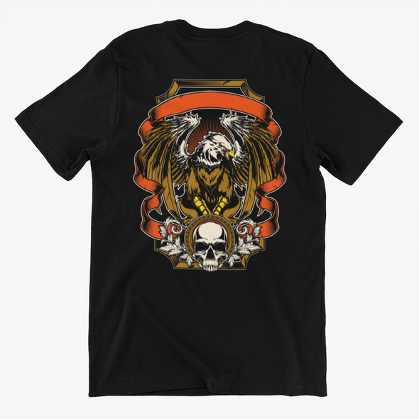 skull with eagle Unisex T-shirt