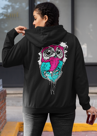 Unisex Owl Printed Hoodie