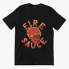 Unisex T-Shirt with Skull Fire Print