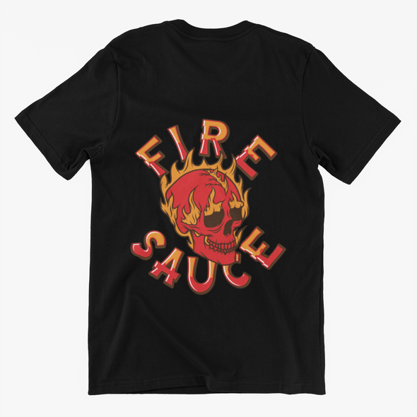 Unisex T-Shirt with Skull Fire Print