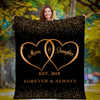 Personalized "Two Heart Blanket" For Nana/Papa/Dad/Grandpa/Grandma/Mom/Grandpa & Grandma With Grandkid's/kid's Name Or Nick