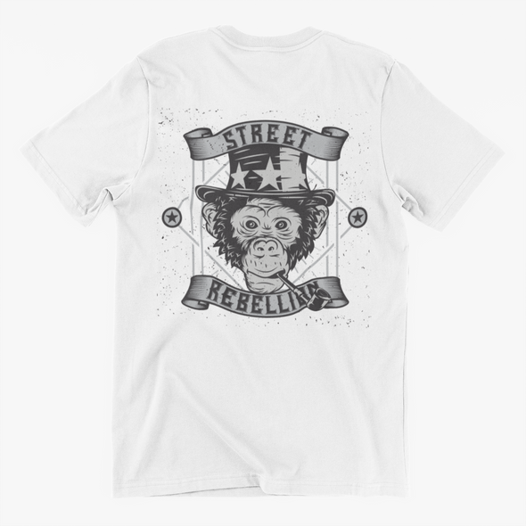 Unisex T-shirt With Monkey Hat Print