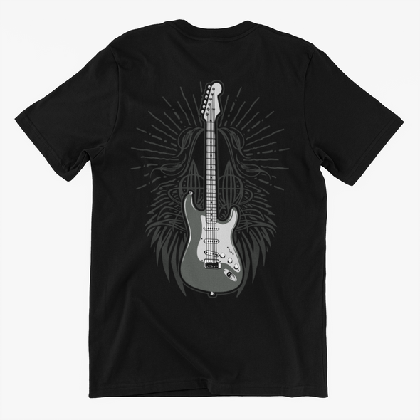 Unisex T-shirt With Guitar Print