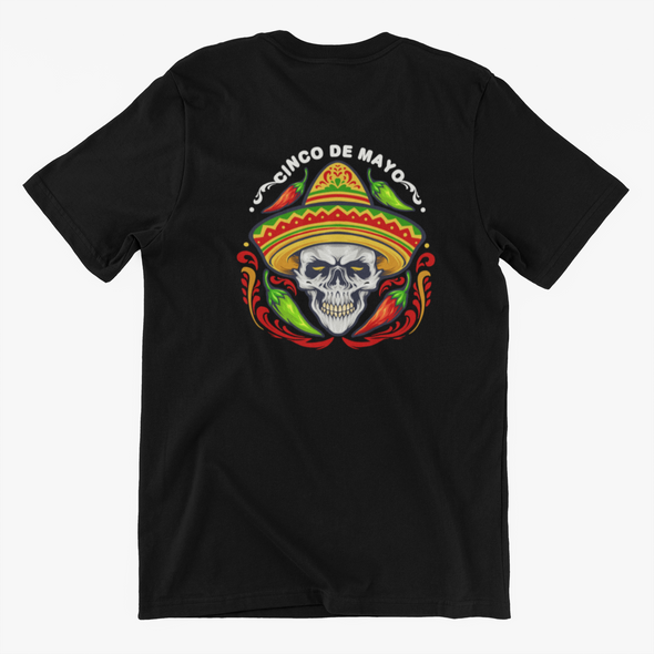 Cinco De Mayo Mexican Skull With Hat Unisex T-Shirt