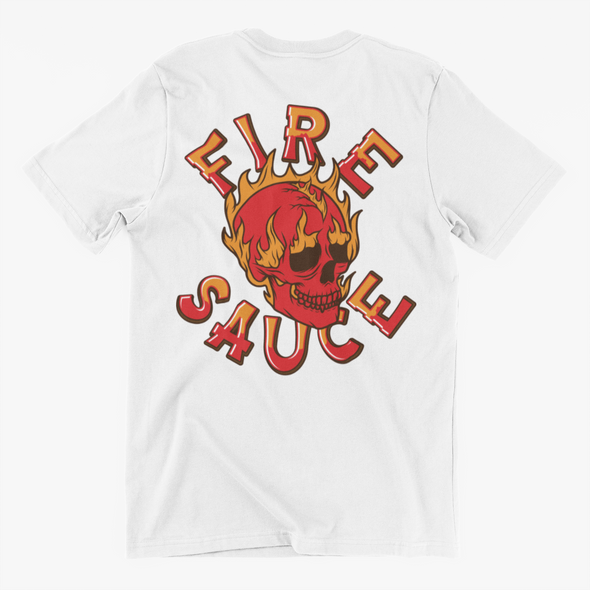 Unisex T-Shirt with Skull Fire Print