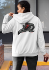 Unisex Bird Skull Printed Hoodie