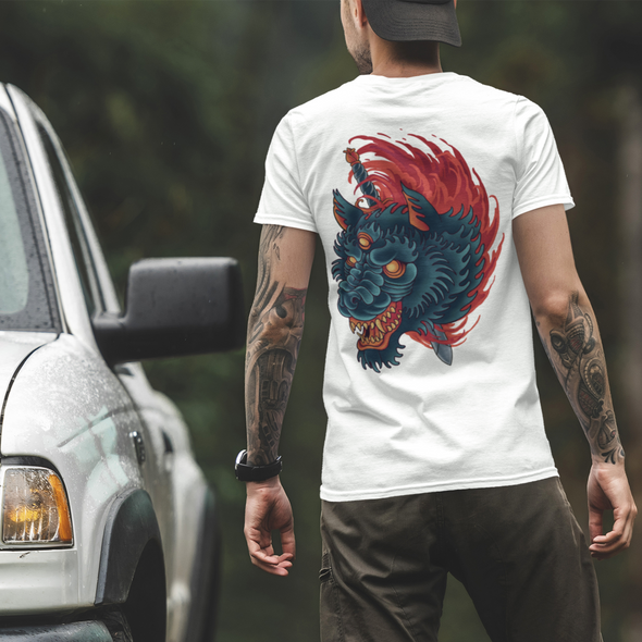 Slaughter Head Angry Wolf Tattoo Unisex T-Shirt