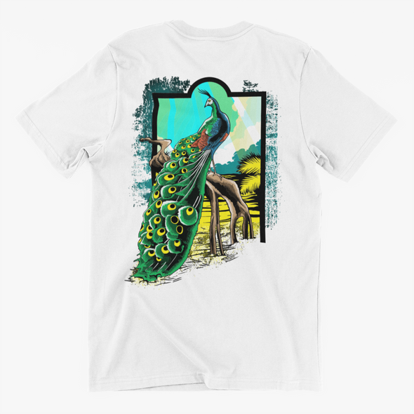 Unisex T-shirt With Peacock Print