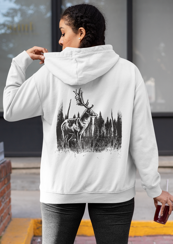 Deer Vintage Printed Unisex Hoodie