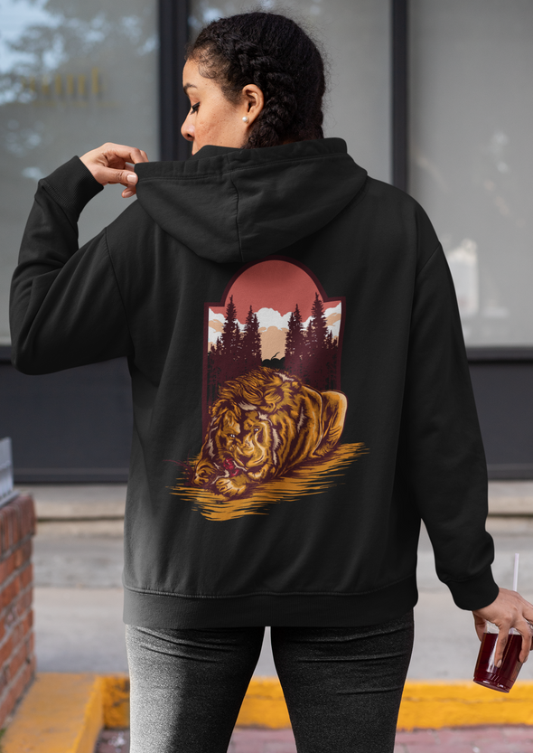 Unisex Lion Printed Hoodie