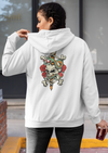 Unisex Hoodie With Skull Snake Print