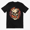 Unisex T-Shirt With Skull Burning Print