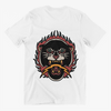 Unisex T-shirt With Burning Panther and Thunder