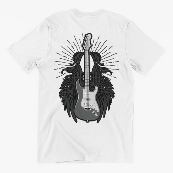 Unisex T-shirt With Guitar Print