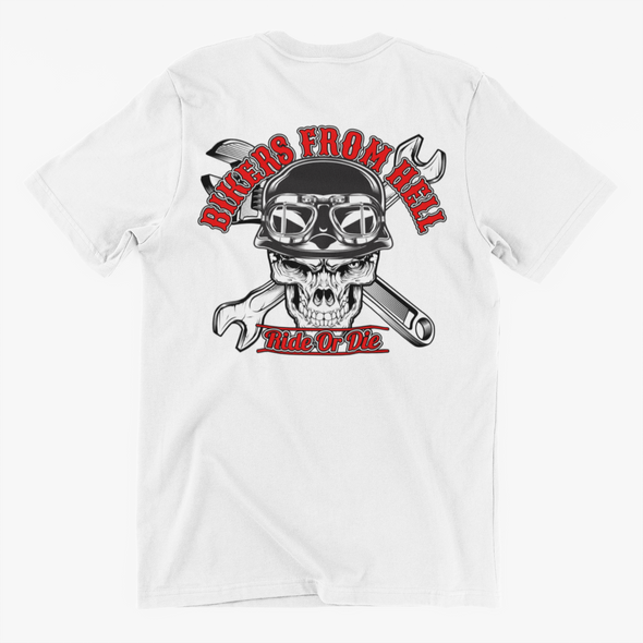 Unisex T-shirt With Bikers From Hell Print