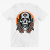 Unisex T-Shirt With Skull And Roses