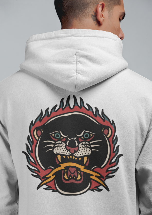 Burning Panther And Thunder Hoodie