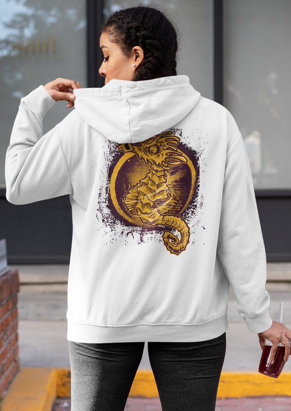Unisex Sea Horse Printed Hoodie