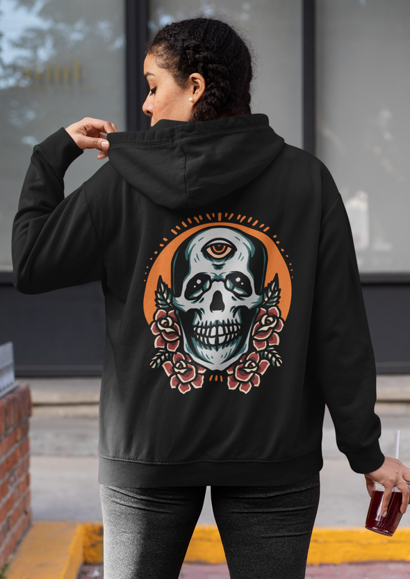 Skull and Roses Unisex Hoodie