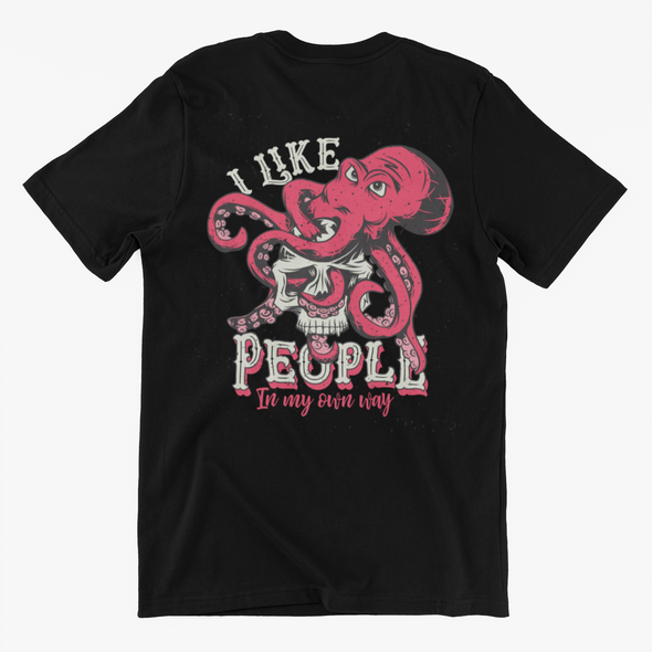 Unisex T-shirt With Octopus Human Skull