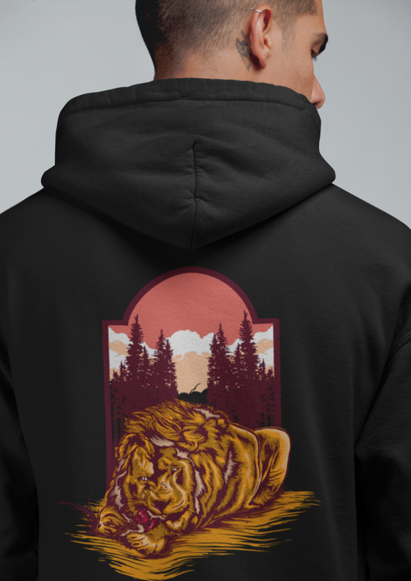 Unisex Lion Printed Hoodie