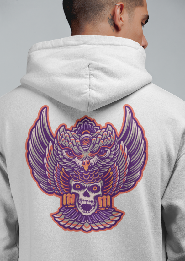 Owl Mystical with Skull Unisex  Hoodie