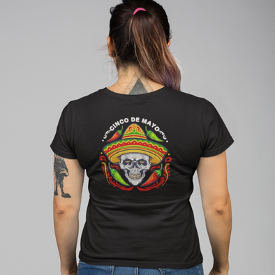 Cinco De Mayo Mexican Skull With Hat Unisex T-Shirt