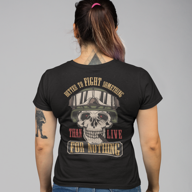 Unisex T-shirt With Soldier Skull Helmet Print
